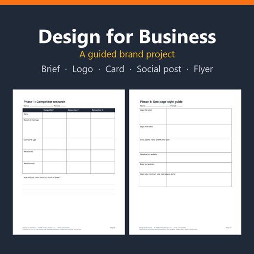 Cover of Design for Business: A Guided Brand Project