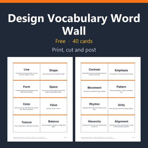 Cover of Design Vocabulary Word Wall