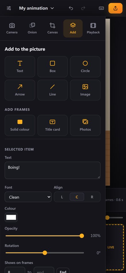 Adding a title on iPhone